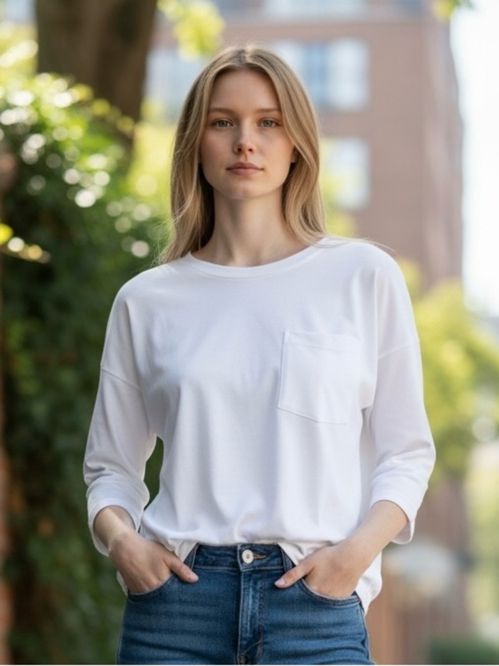 Sundance White Cotton Knit Tunic Top Medium